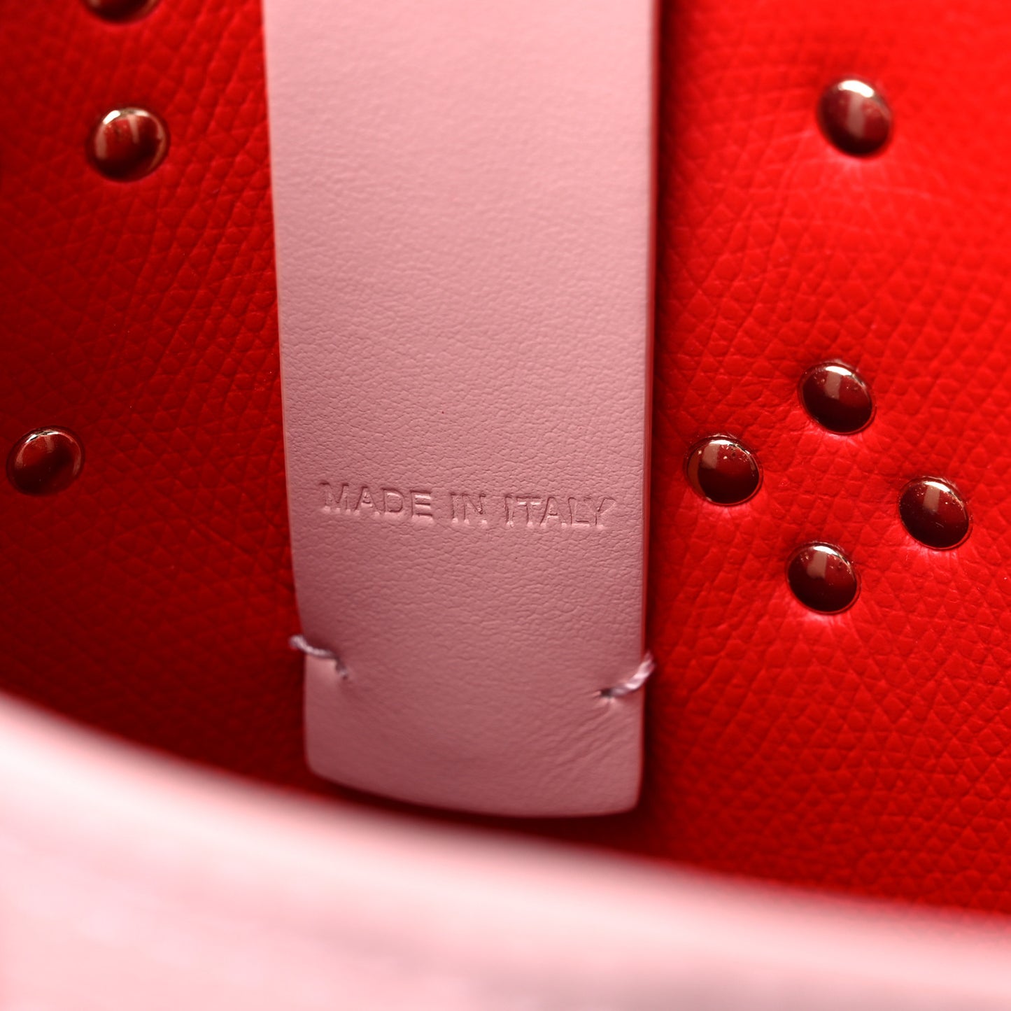 Calfskin Empire Spike Studded Mini North South Cabata Tote Rosy