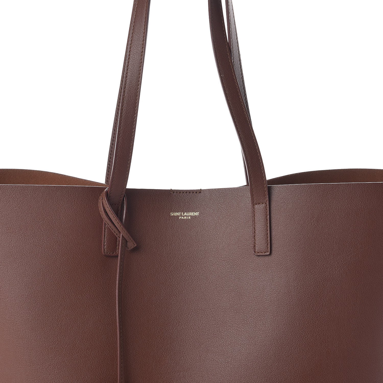 Saint Laurent Calfskin Large Shopping Tote Old Brandy 8 of 10