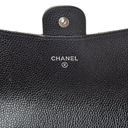 Chanel Caviar Quilted Large Flap Gusset Wallet Black 6 of 10