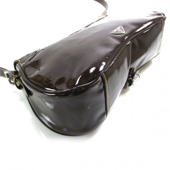 Prada Vernice Messenger Ebano 5 of 10