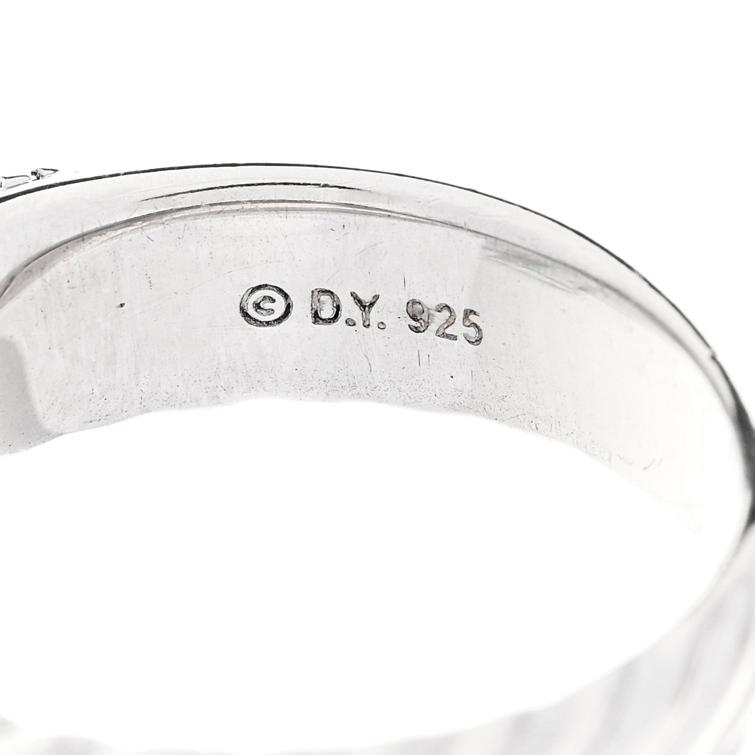 David Yurman Sterling Silver Diamond 5mm Crossover Ring 52 6 4 of 5