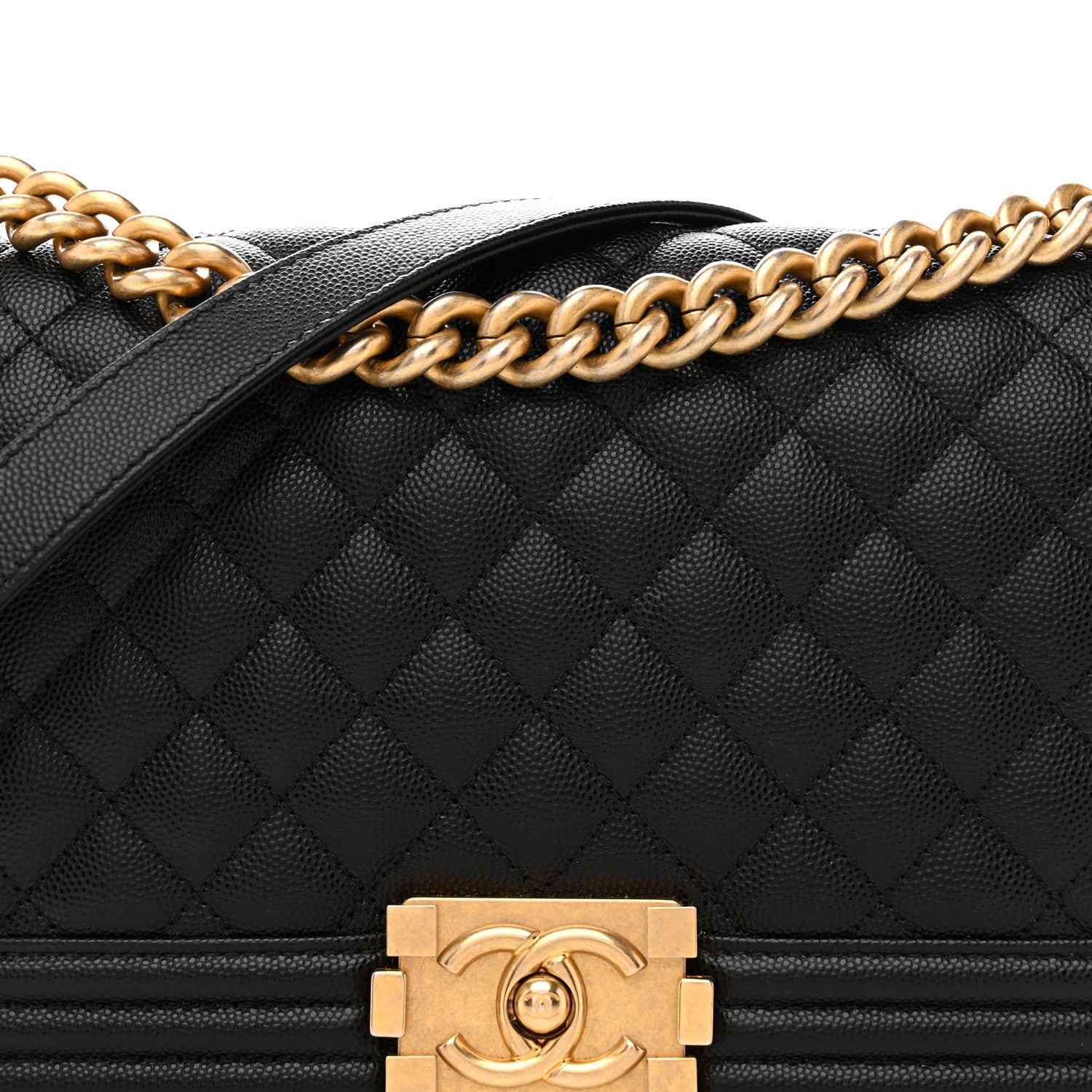 Chanel Caviar Quilted Medium Boy Flap Black 8 of 13