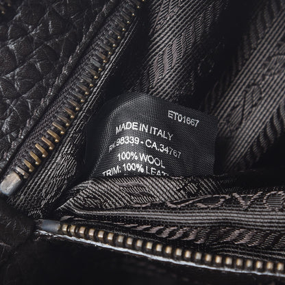 Prada Tweed Satchel Ebano 7 of 8