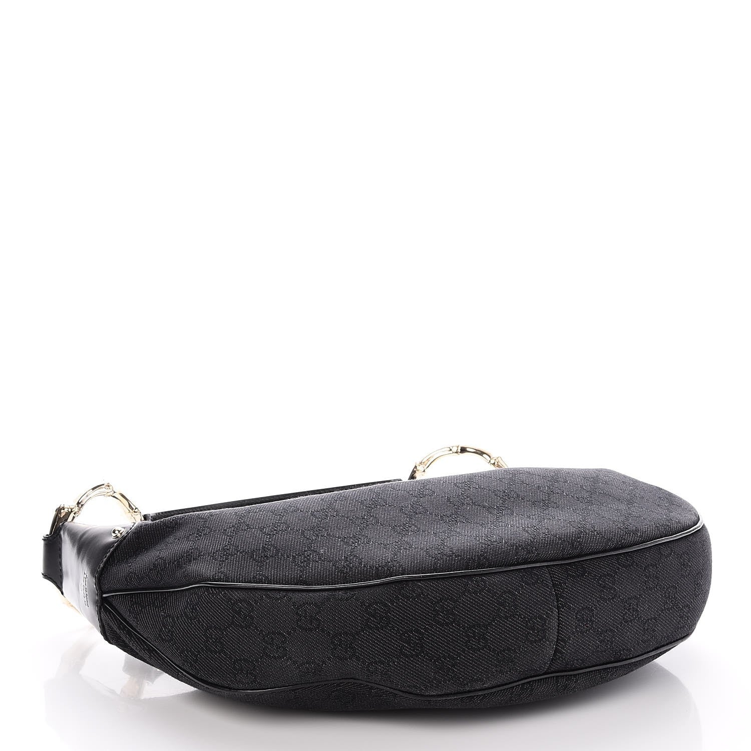 Gucci Monogram Bamboo Ring Hobo Black 4 of 7