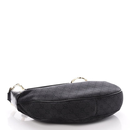 Gucci Monogram Bamboo Ring Hobo Black 4 of 7