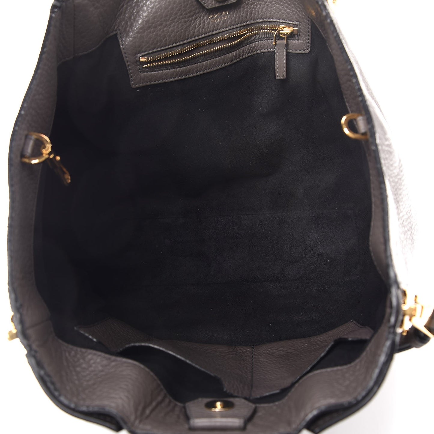 Grained Calfskin Sedgwick Medium Zipper Tote Graphite