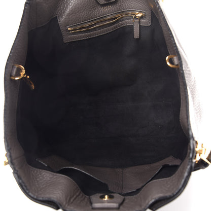 Tom Ford Grained Calfskin Sedgwick Medium Zipper Tote Graphite 5 of 16