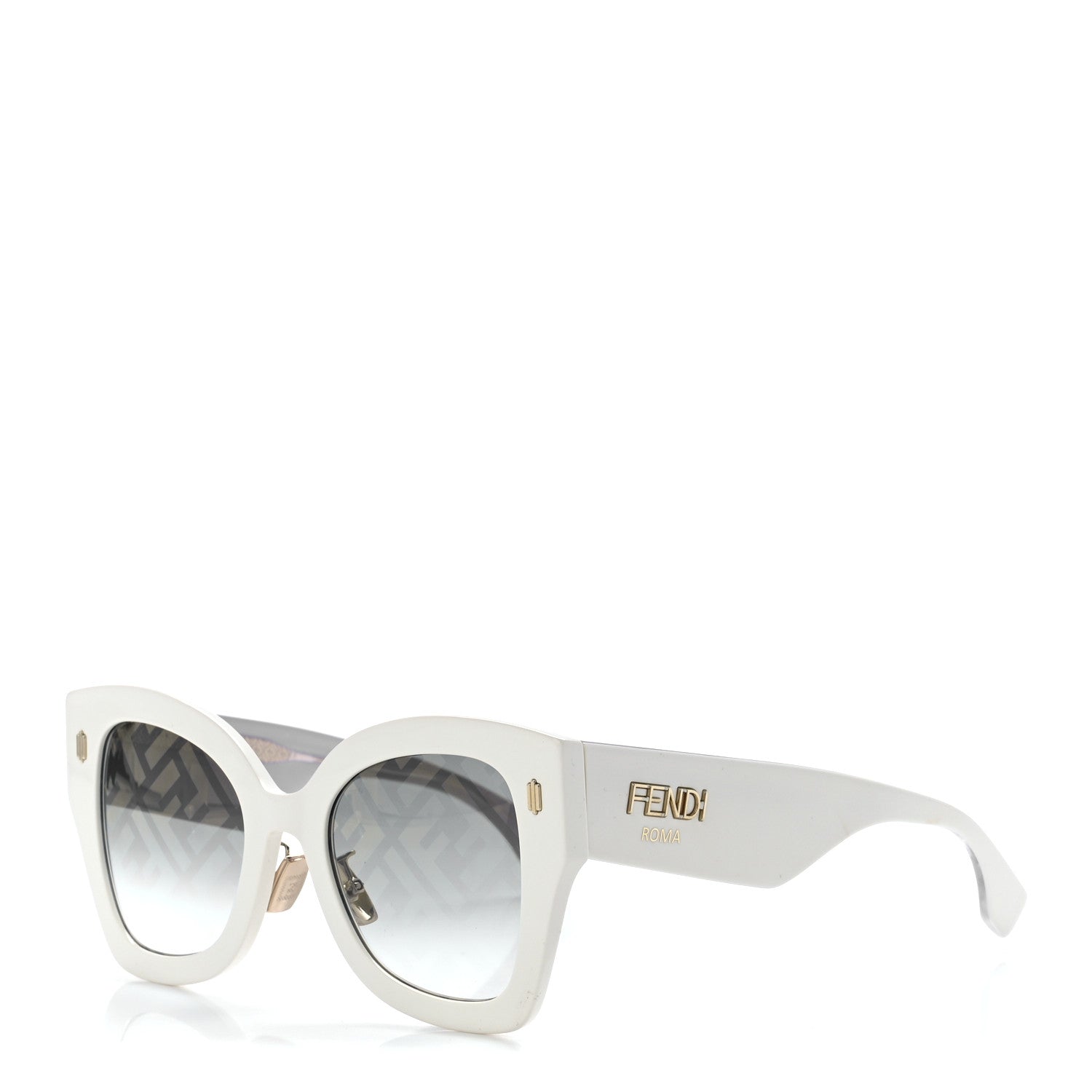 Fendi Acetate FF Sunglasses FF 0434/G/S White Gold 1 of 7