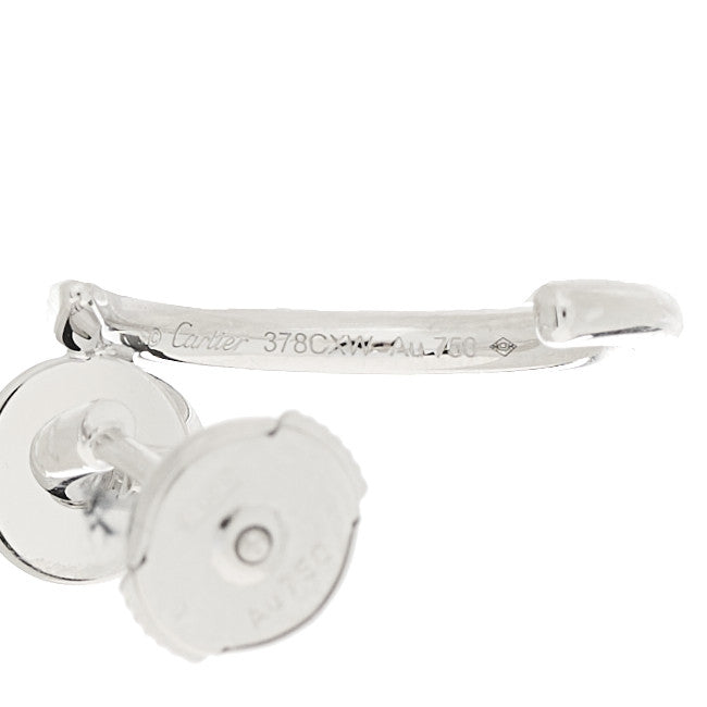 Cartier 18K White Gold Juste Un Clou Hoop Earrings 5 of 6