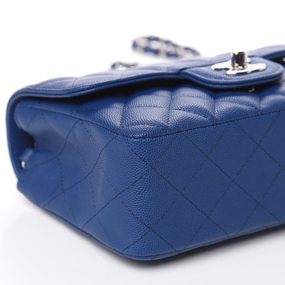 Chanel Caviar Quilted Mini Rectangular Flap Blue 8 of 9