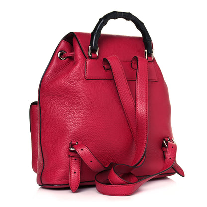 Gucci Cellarius Calfskin Medium Bamboo Backpack Petunia 3 of 12