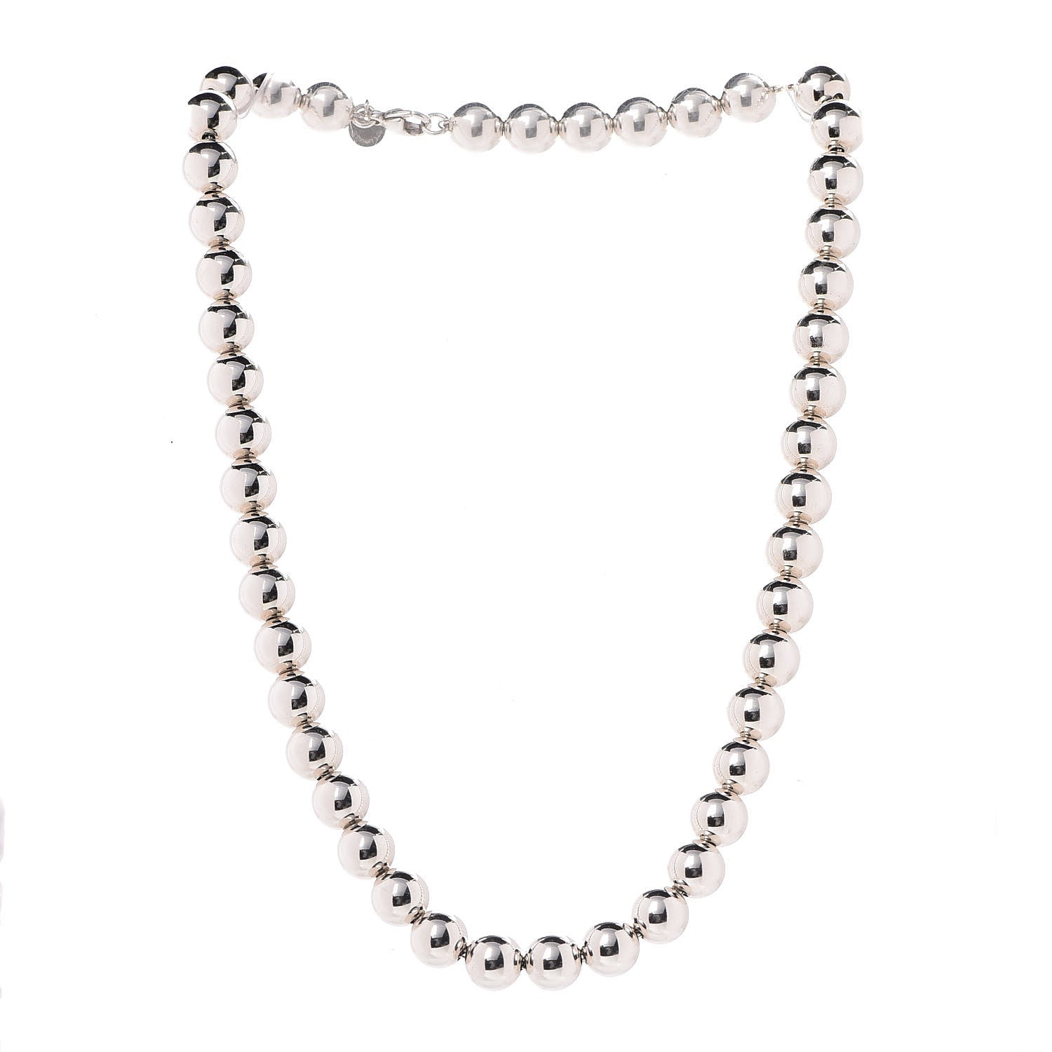 Tiffany Sterling Silver 10mm HardWear Ball Necklace 3 of 6