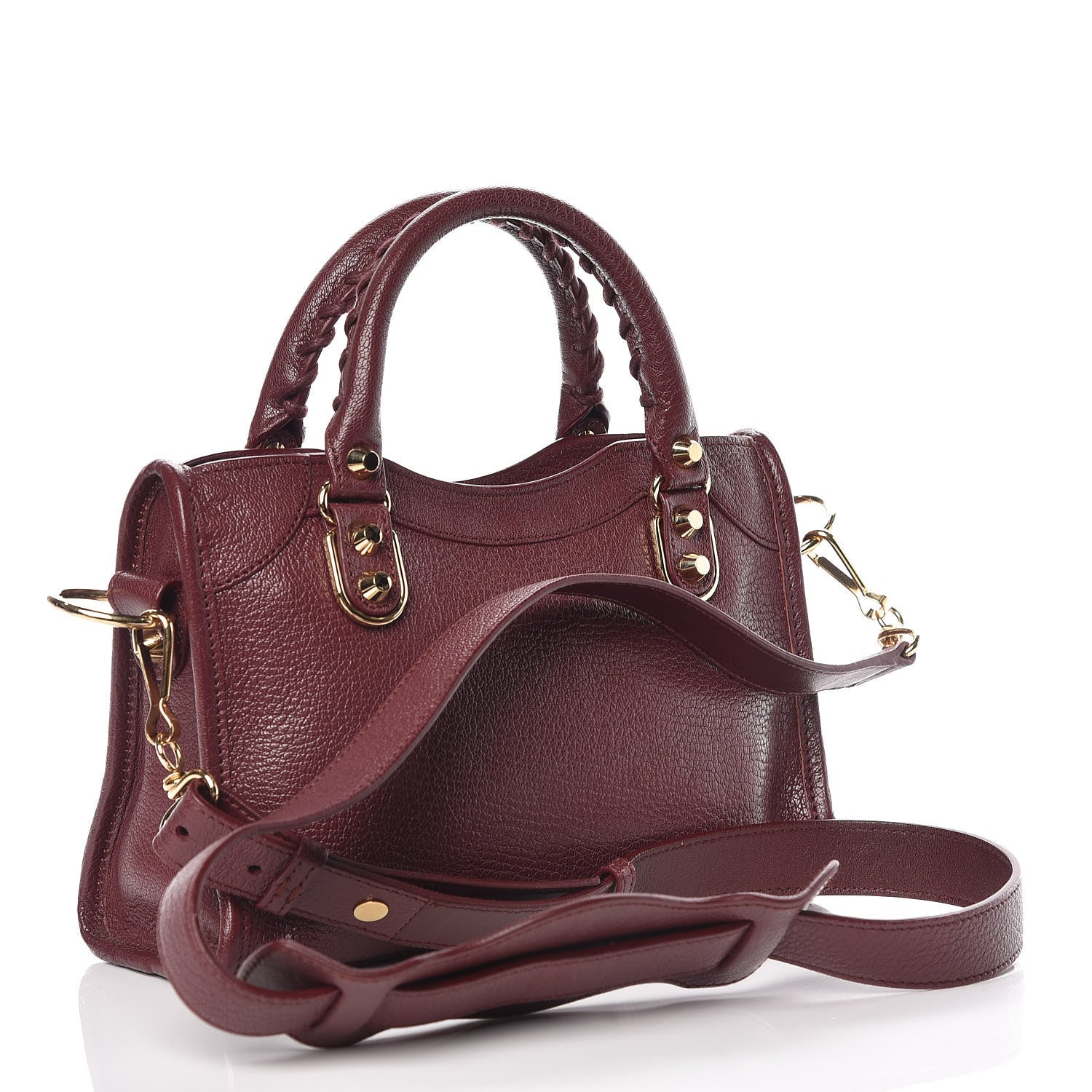 Balenciaga Chevre Gold Metallic Edge Hardware Mini City Cassis 3 of 11