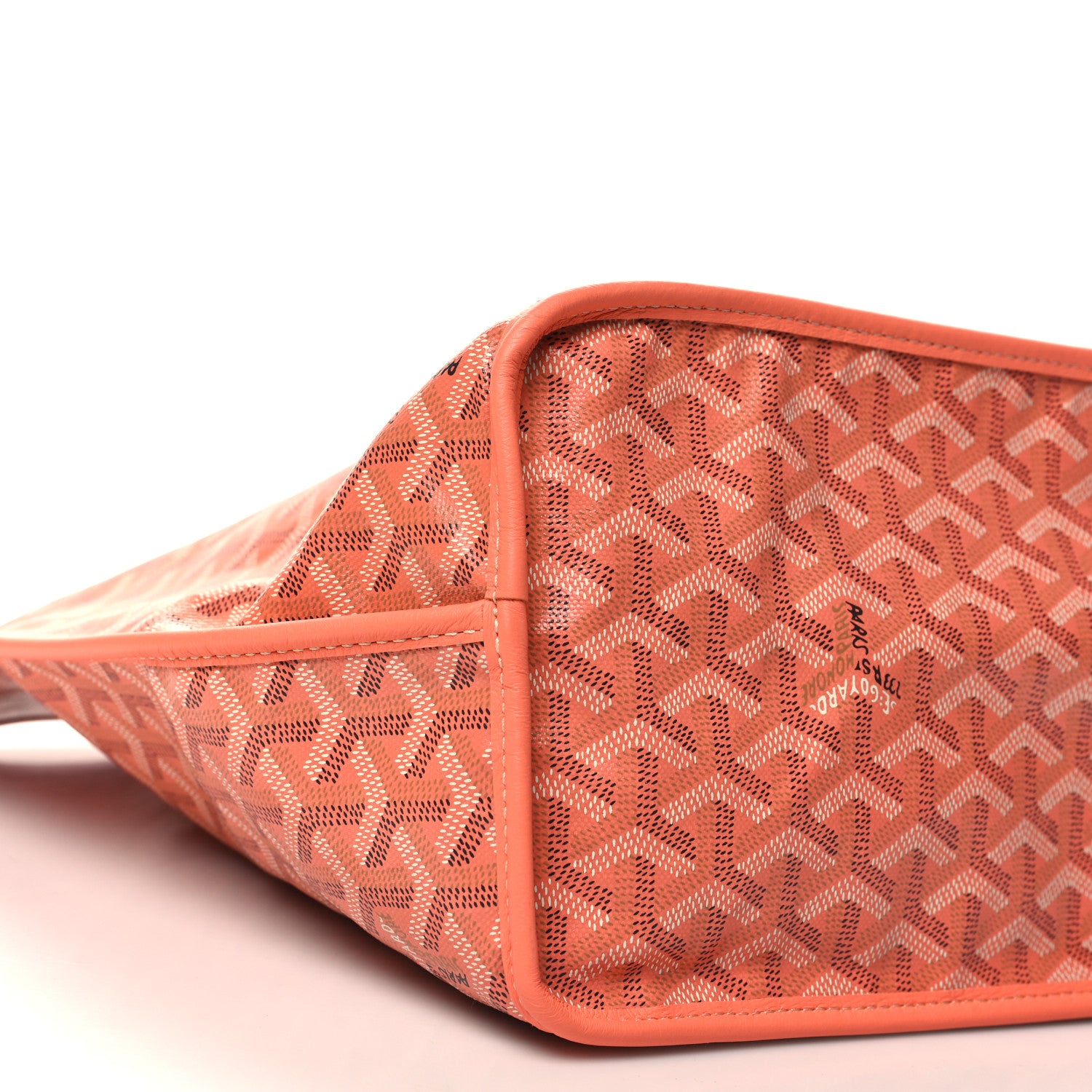 Goyard Goyardine Embroidered Seahorse Reversible Anjou PM Coral 9 of 16