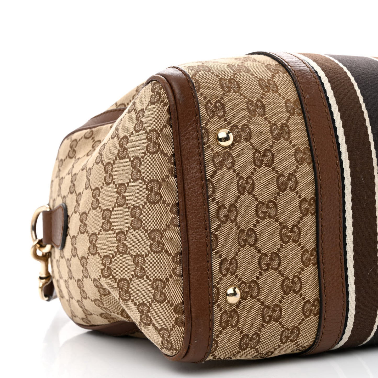 Monogram Web Medium Boston Dark Brown