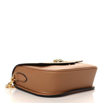 Versace Grained Calfskin La Medusa Chain Clutch Bag Brown 3 of 5