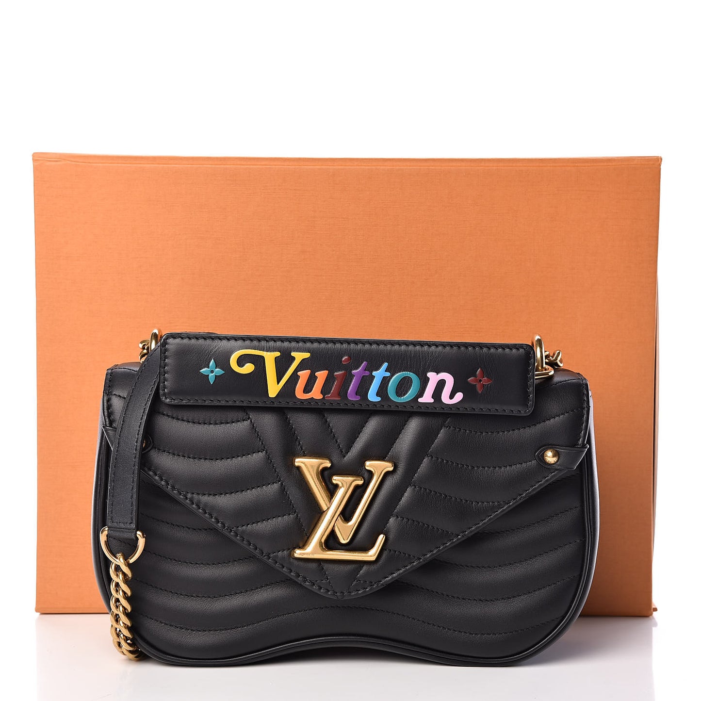 Calfskin New Wave Chain MM Black