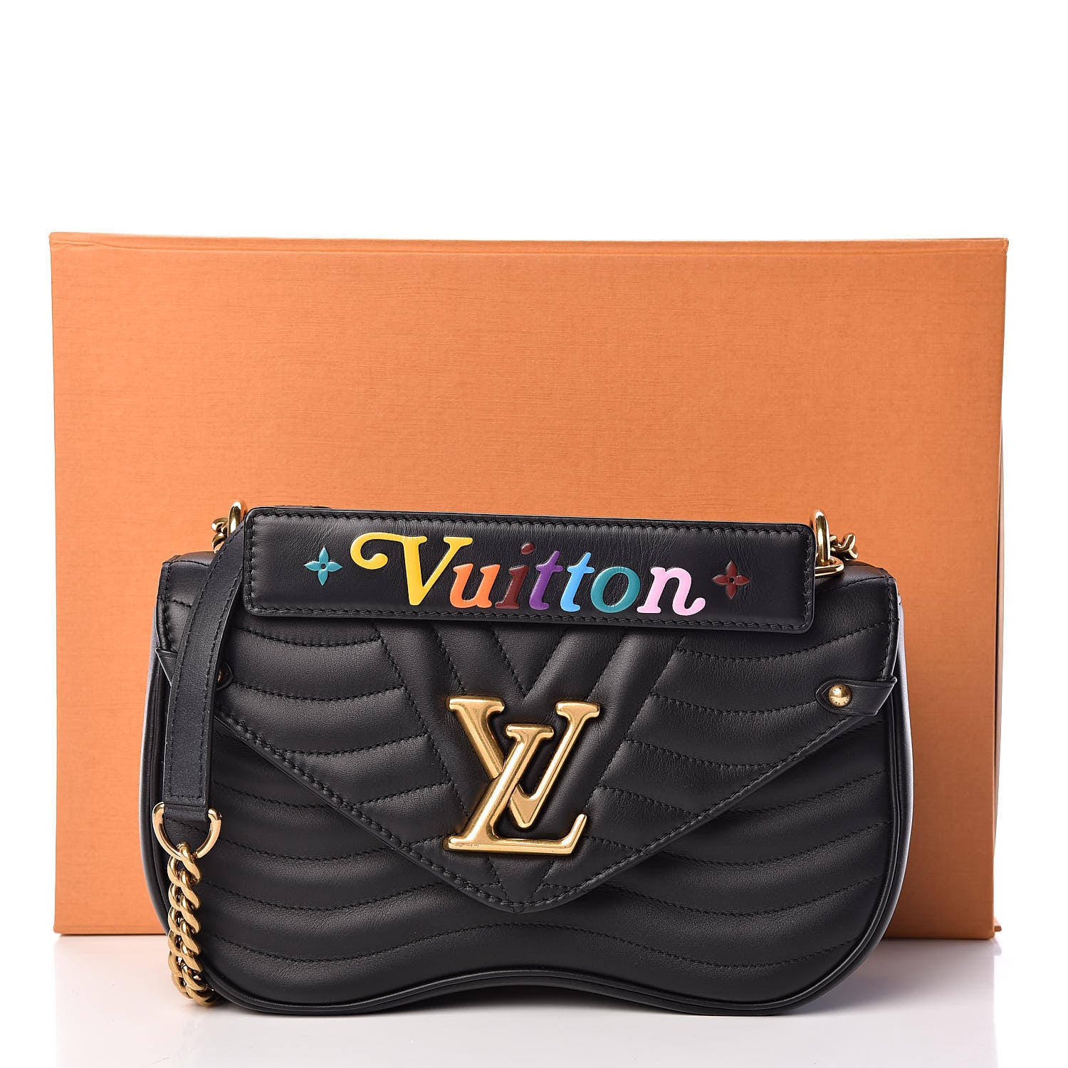 Louis Vuitton Calfskin New Wave Chain MM Black 11 of 11