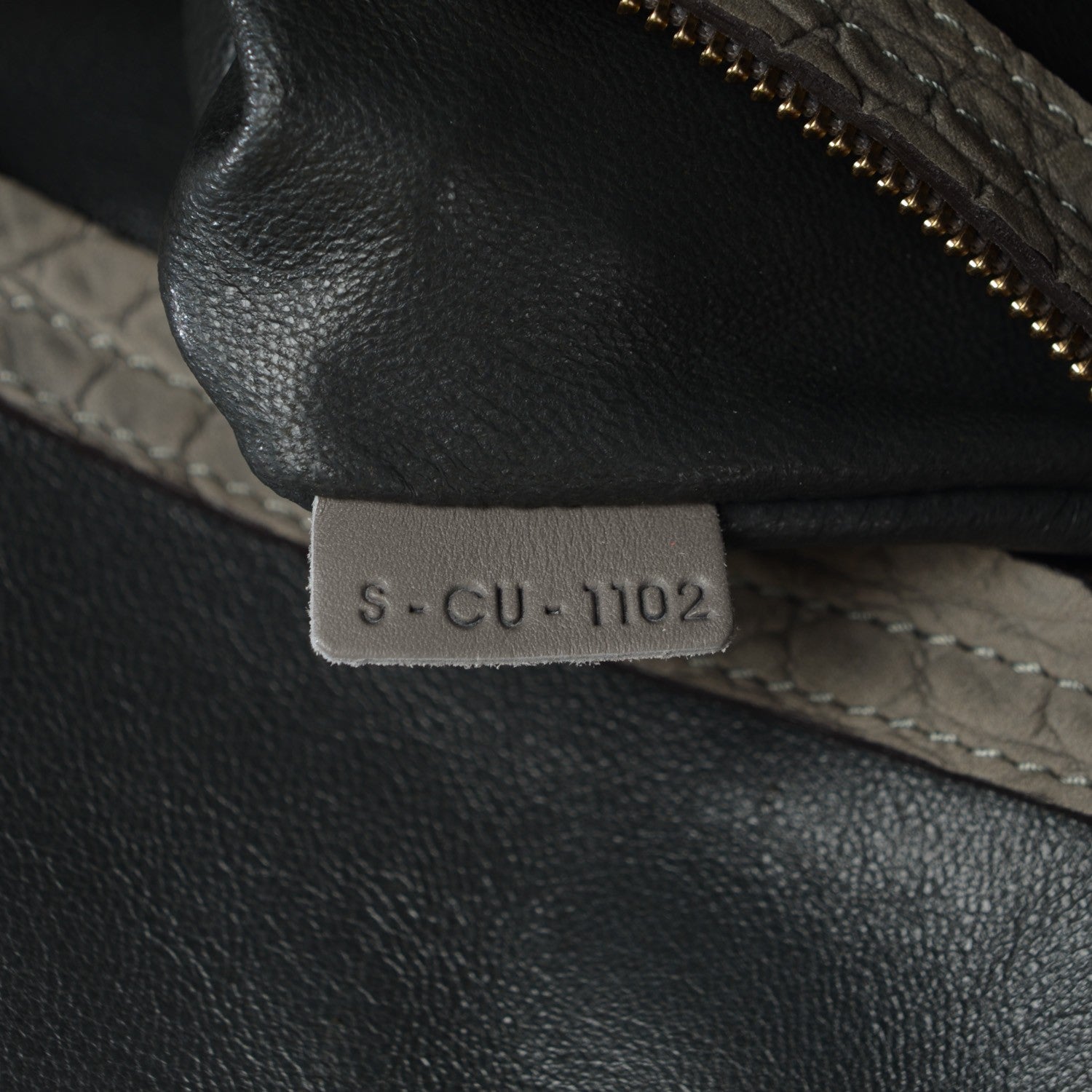 Celine Crocodile Embossed Nubuck Large Phantom Luggage Grey 7 of 10