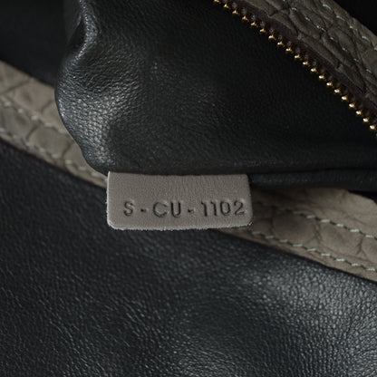 Celine Crocodile Embossed Nubuck Large Phantom Luggage Grey 7 of 10