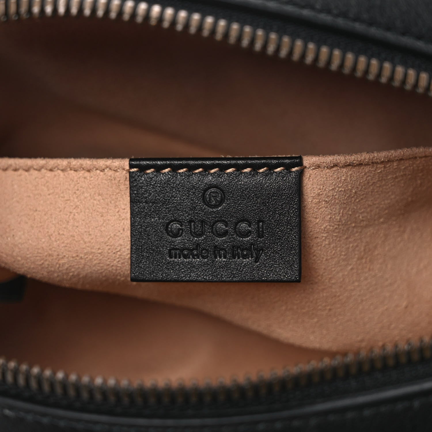 Gucci Calfskin Matelasse GG Marmont Belt Bag 75 30 Black 5 of 8
