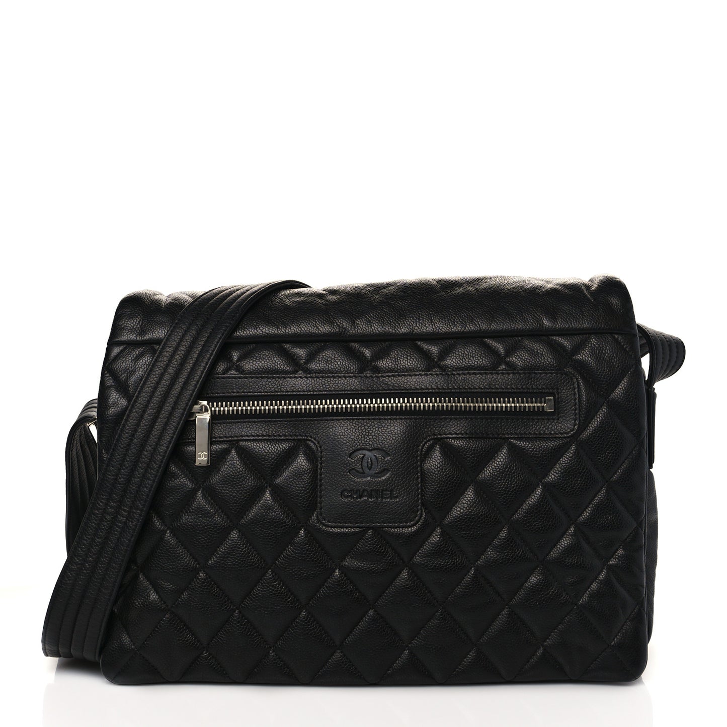 Caviar Quilted Coco Cocoon Messenger Black