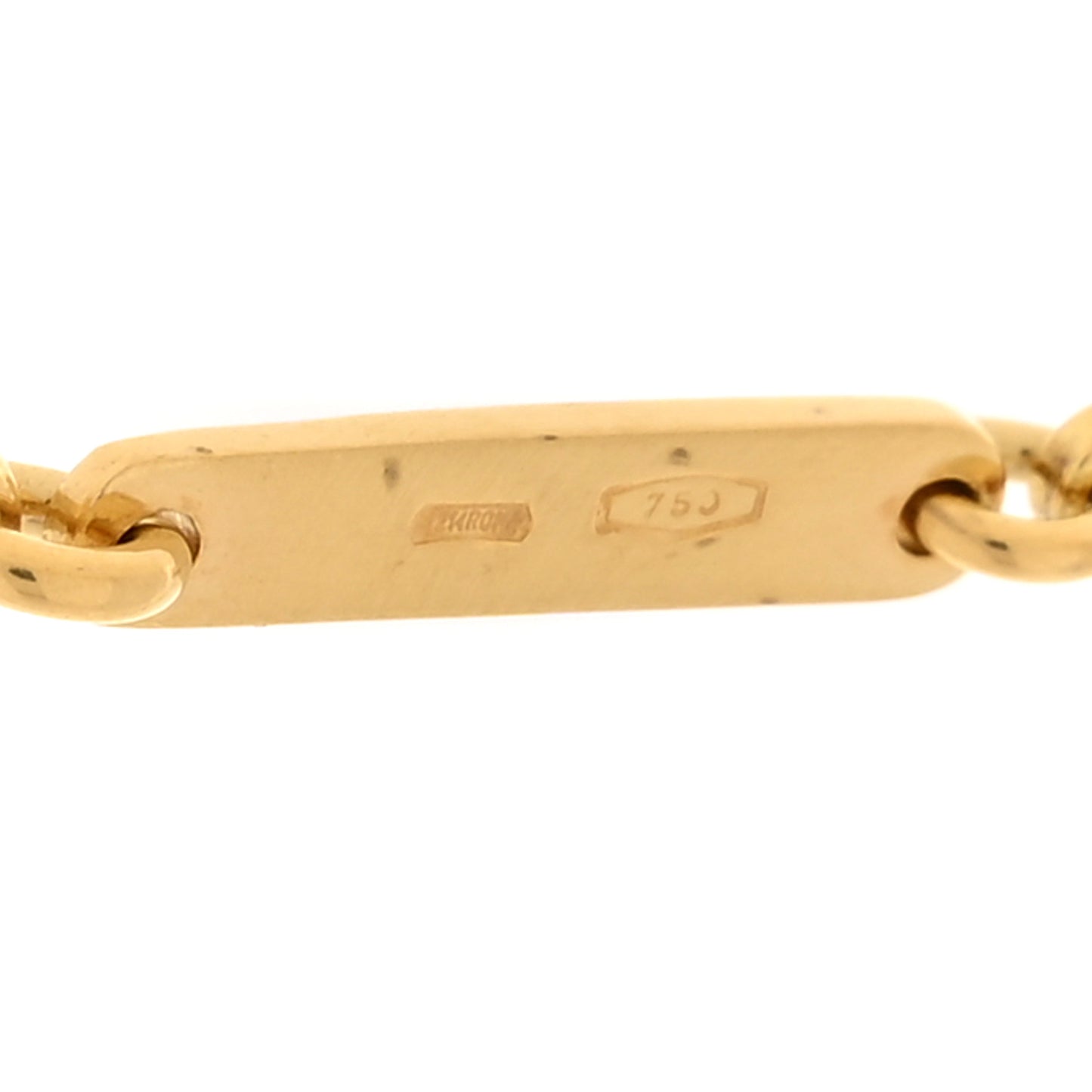 18K Yellow Gold 2mm Chain Necklace 15.5"