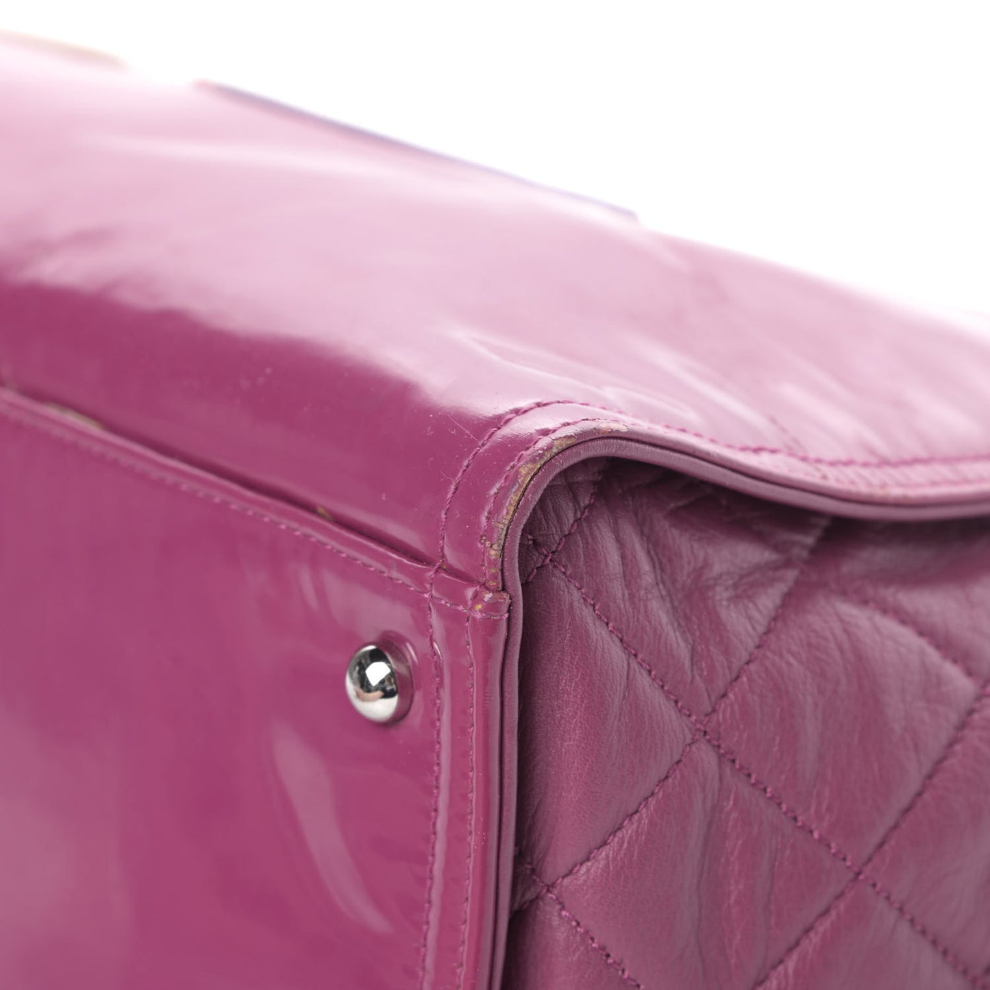 Vinyl Lipstick Tote Purple