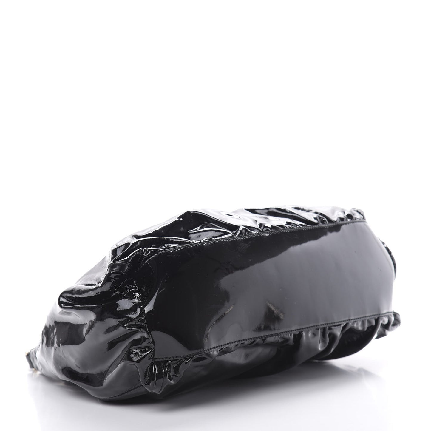 Patent Large D Gold Ring Hobo Black