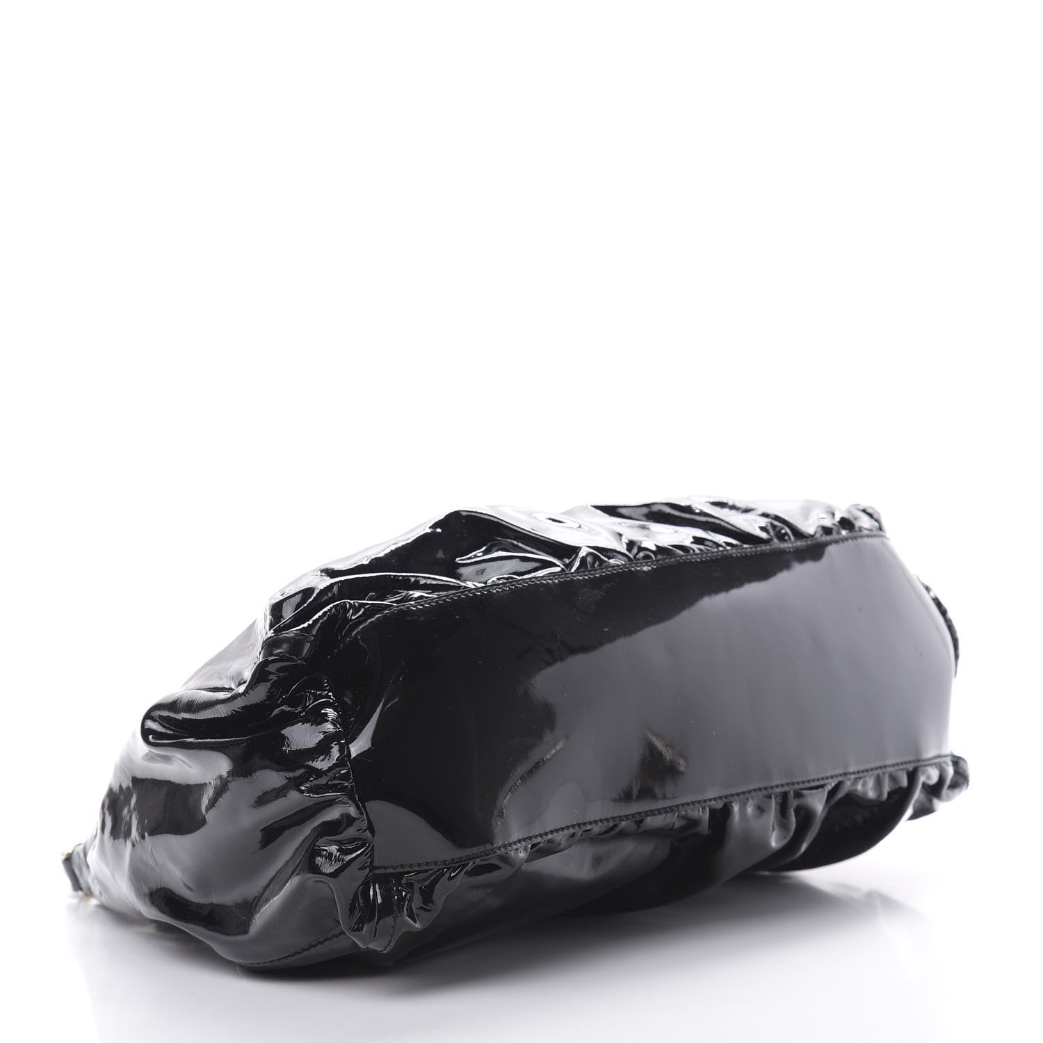 Gucci Patent Large D Gold Ring Hobo Black 4 of 13