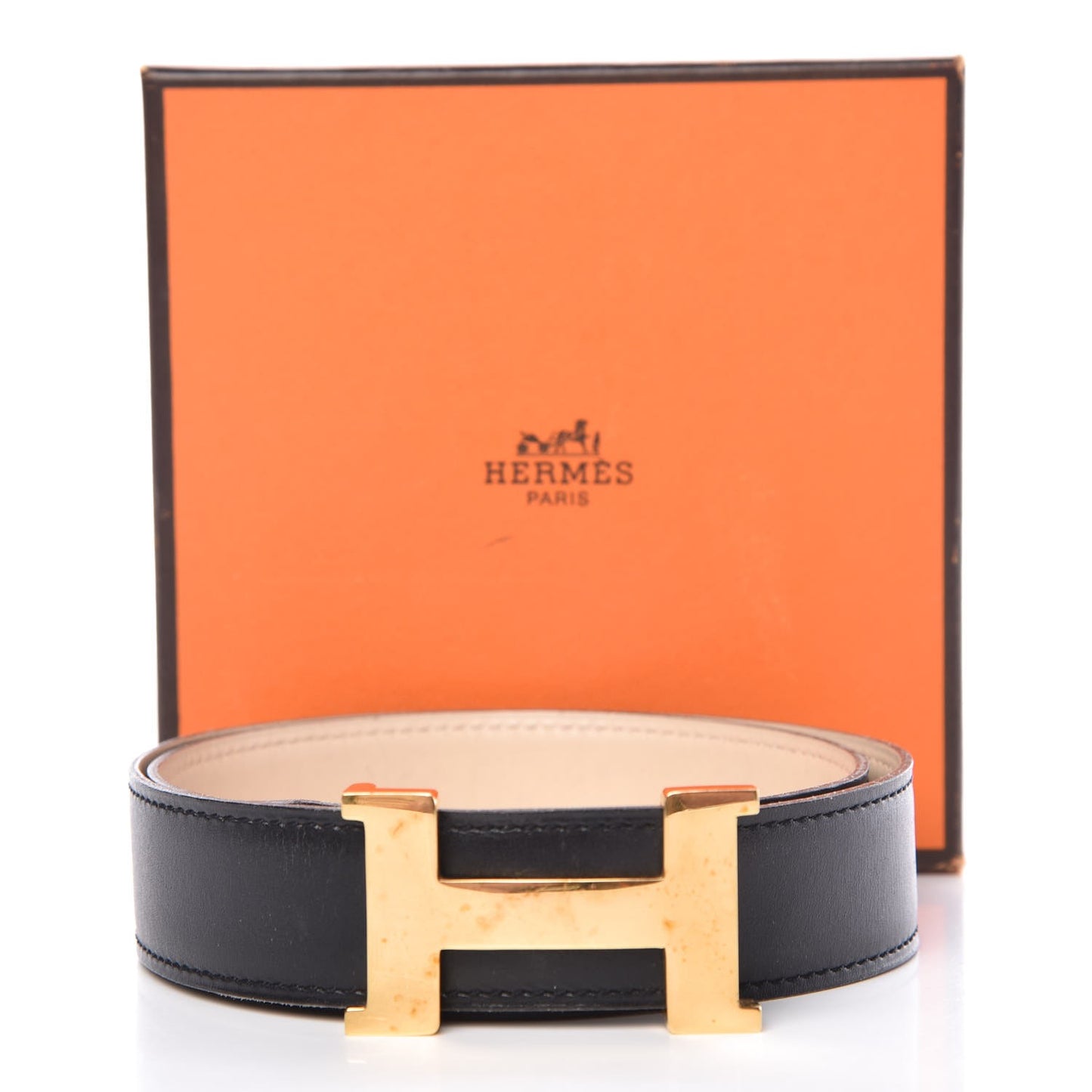 Box 32mm Constance H Belt 70 Black Craie