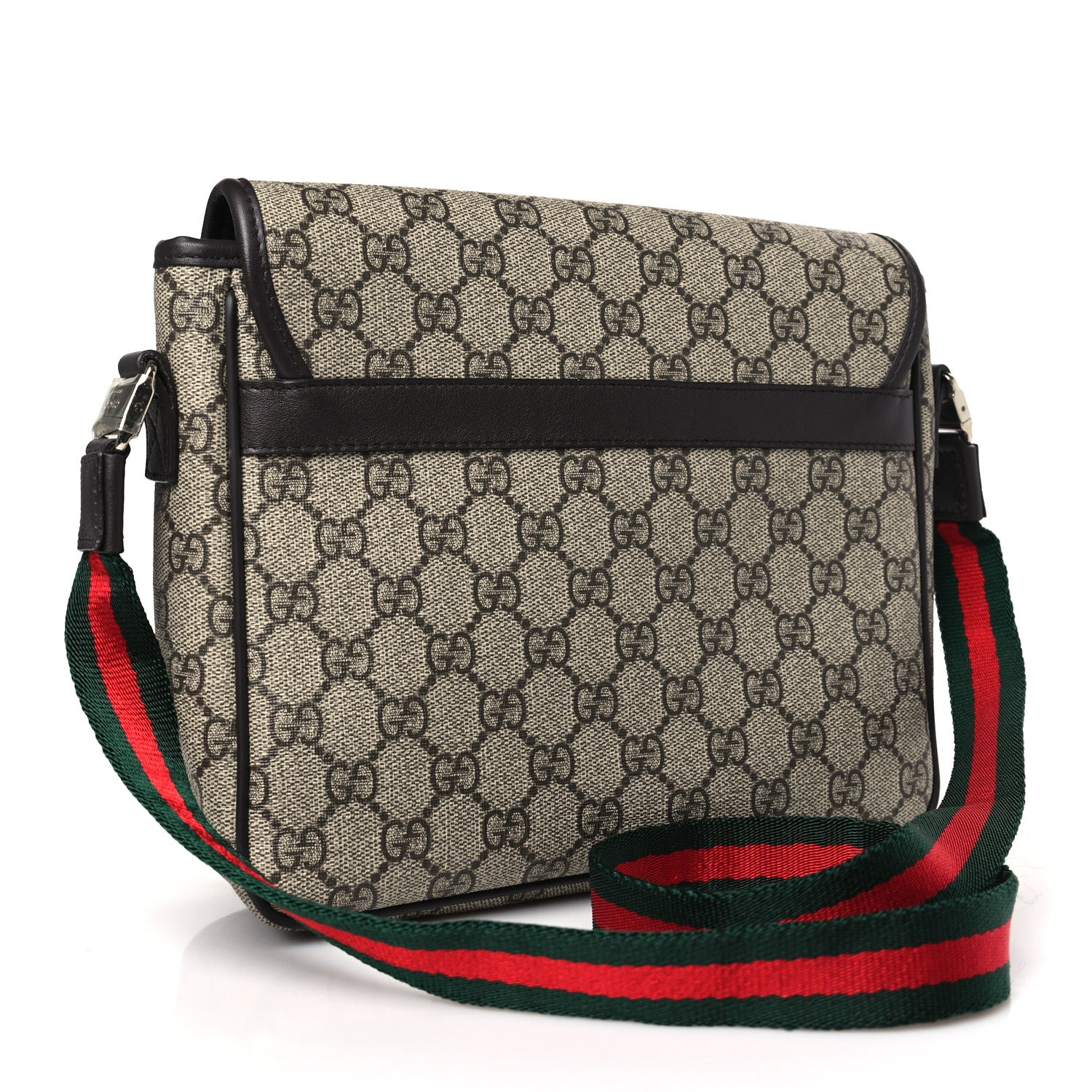 Gucci GG Supreme Monogram Web Childrens Crossbody Bag Beige Black 3 of 9