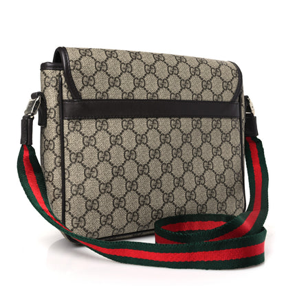 Gucci GG Supreme Monogram Web Childrens Crossbody Bag Beige Black 3 of 9