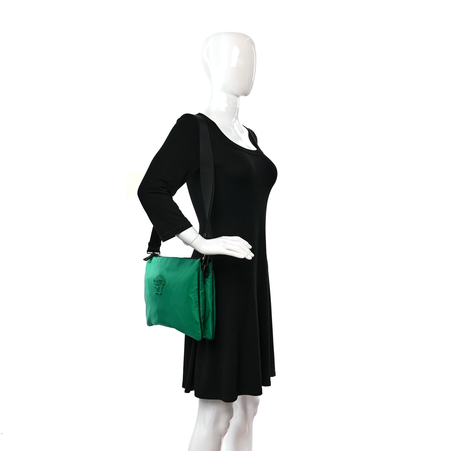 Nylon Palazzo Medusa Messenger Green