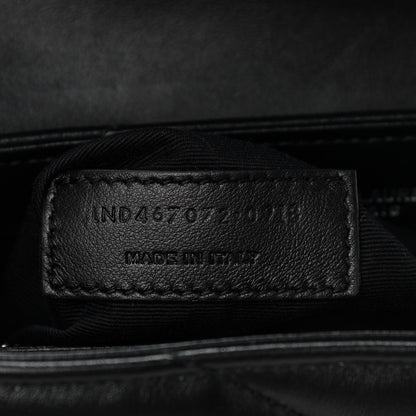 Saint Laurent Calfskin Y Quilted Monogram Toy Loulou Crossbody Bag Black 7 of 12