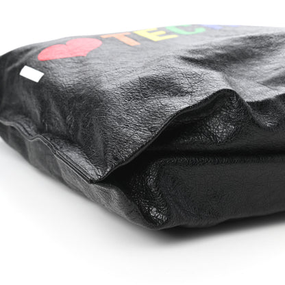 Balenciaga Agneau I Love Techno Supermarket Shopper L Black Multicolor 6 of 10
