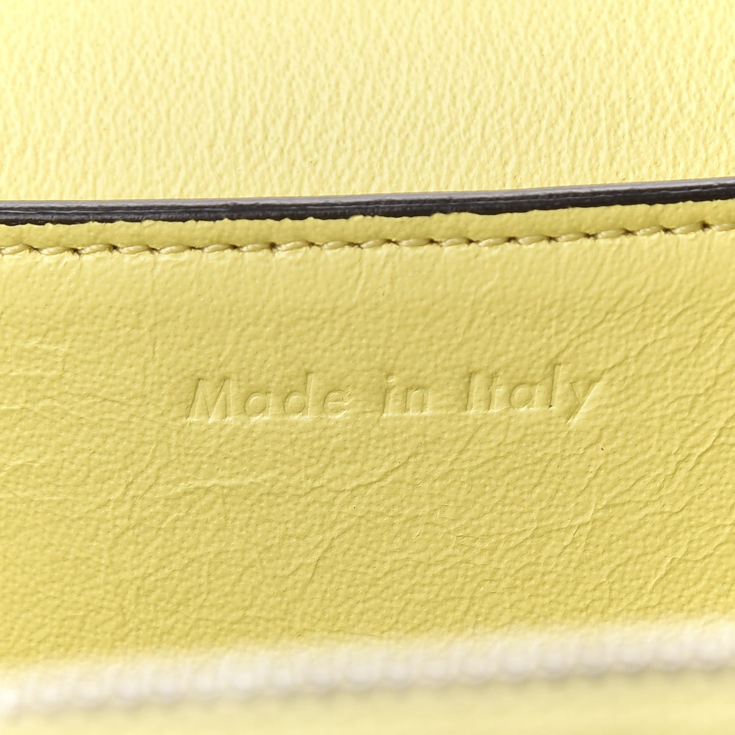 Shiny Smooth Calfskin Medium Frame Shoulder Bag Beige Yellow