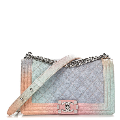 Chanel Caviar Quilted Medium Rainbow Boy Flap Multicolor 1 of 9