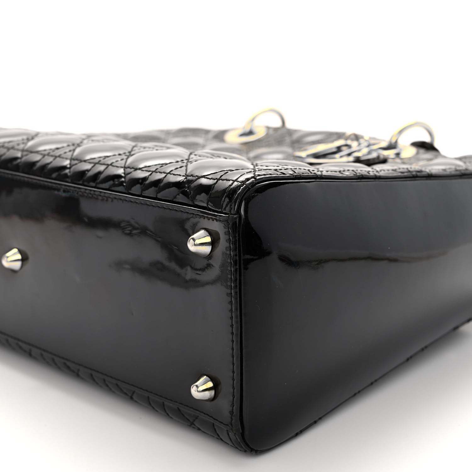 Christian Dior Patent Cannage Large Lady Dior Black 9 of 9