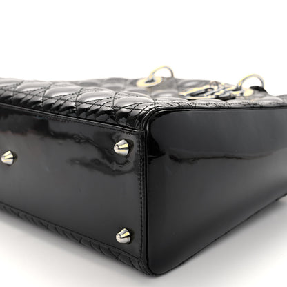 Christian Dior Patent Cannage Large Lady Dior Black 9 of 9