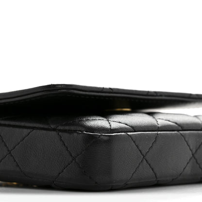 Chanel Lambskin Enamel Quilted Coco Hearts Clutch With Chain Black 10 of 12