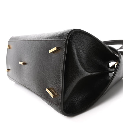Salvatore Ferragamo Washed Calfskin Medium Hug Soft Bicolor Shoulder Bag Black Testa Di Moro 9 of 9