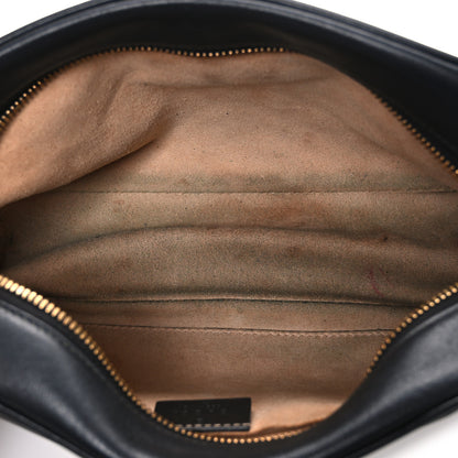 Gucci Calfskin Matelasse Small GG Marmont Chain Shoulder Bag Black 4 of 12