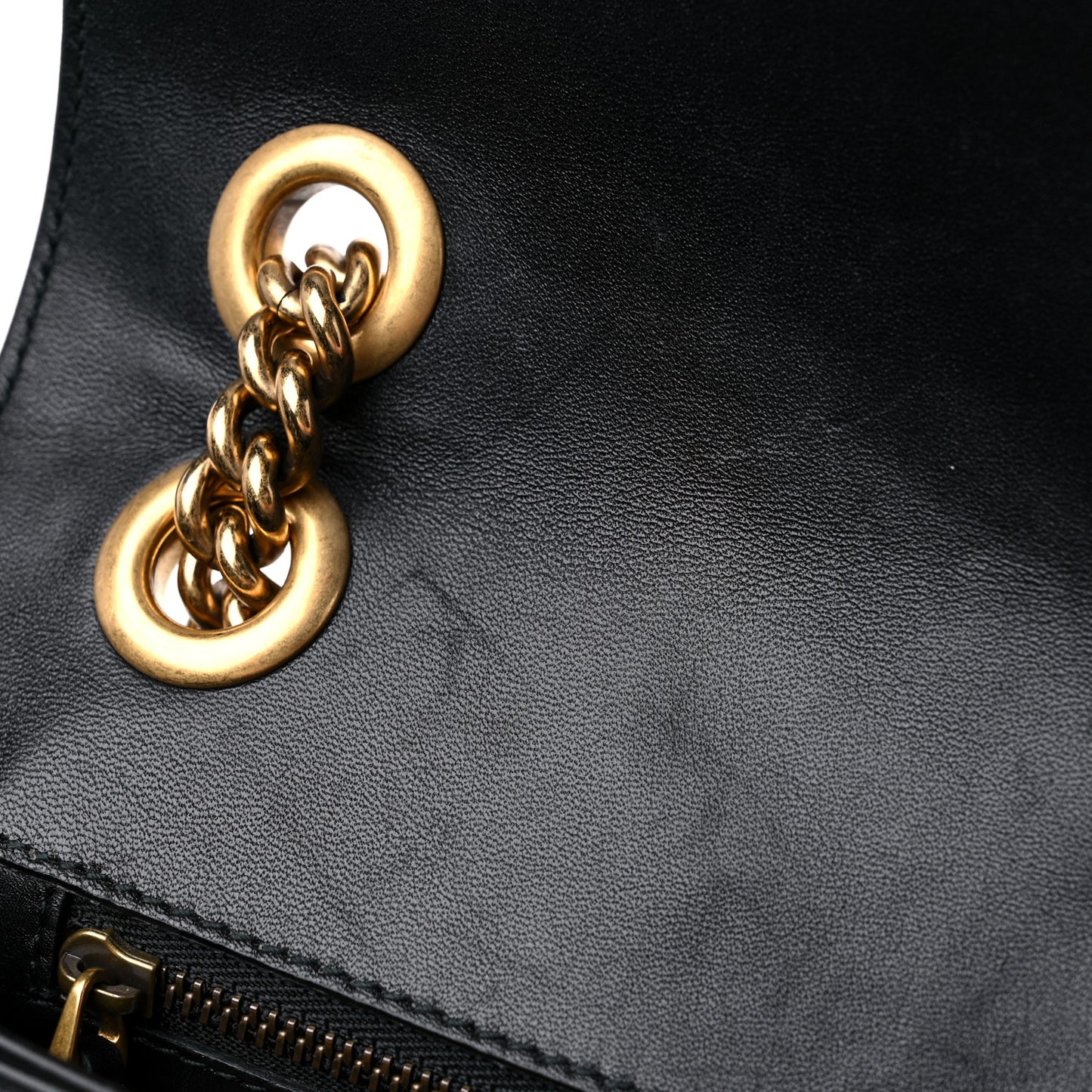 Calfskin Matelasse Small GG Marmont Shoulder Bag Black