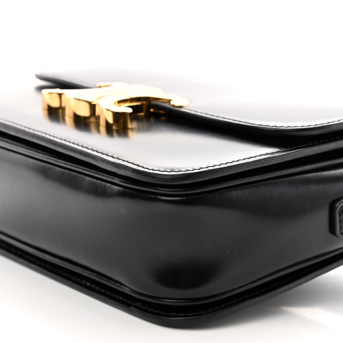 Shiny Calfskin Small Triomphe Black