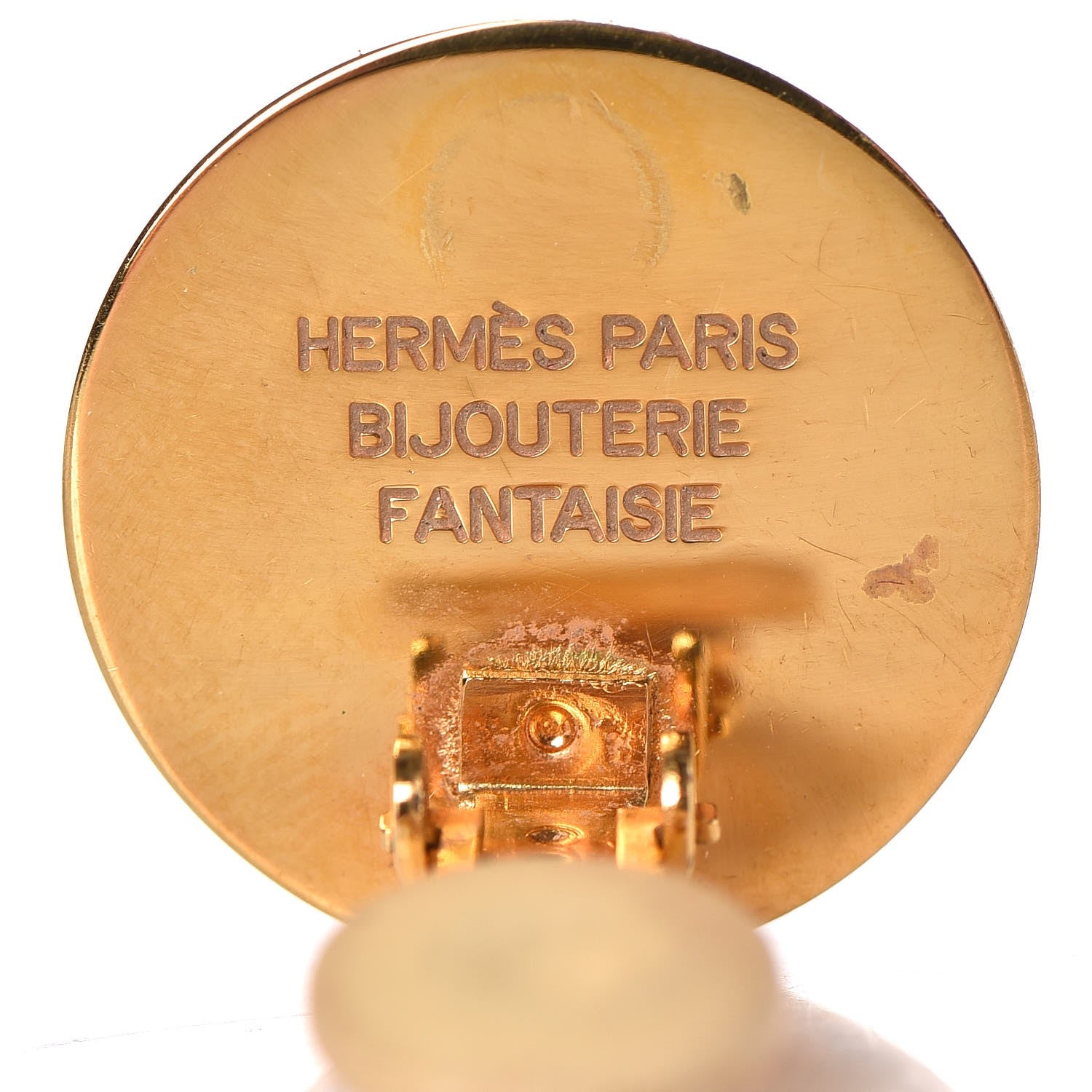 Hermes Clou De Selle Clip On Earrings Gold 3 of 4