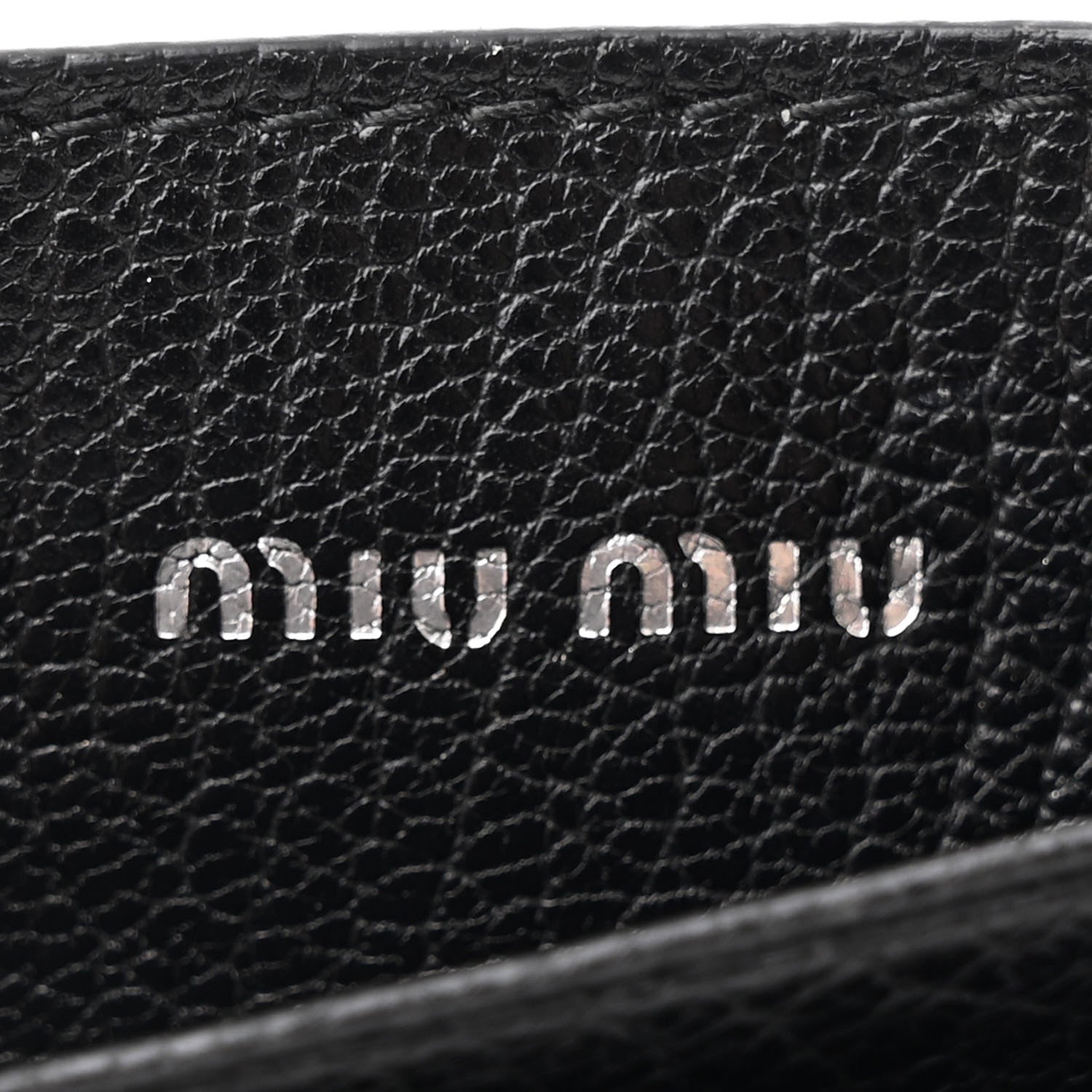Miu Miu Goatskin Madras Crystal Card Holder Fringe Crossbody Black 7 of 10