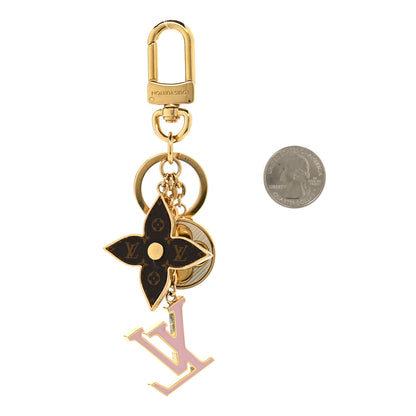 Louis Vuitton Metal Monogram Epi Spring Street Bag Charm Key Holder Gold 2 of 5
