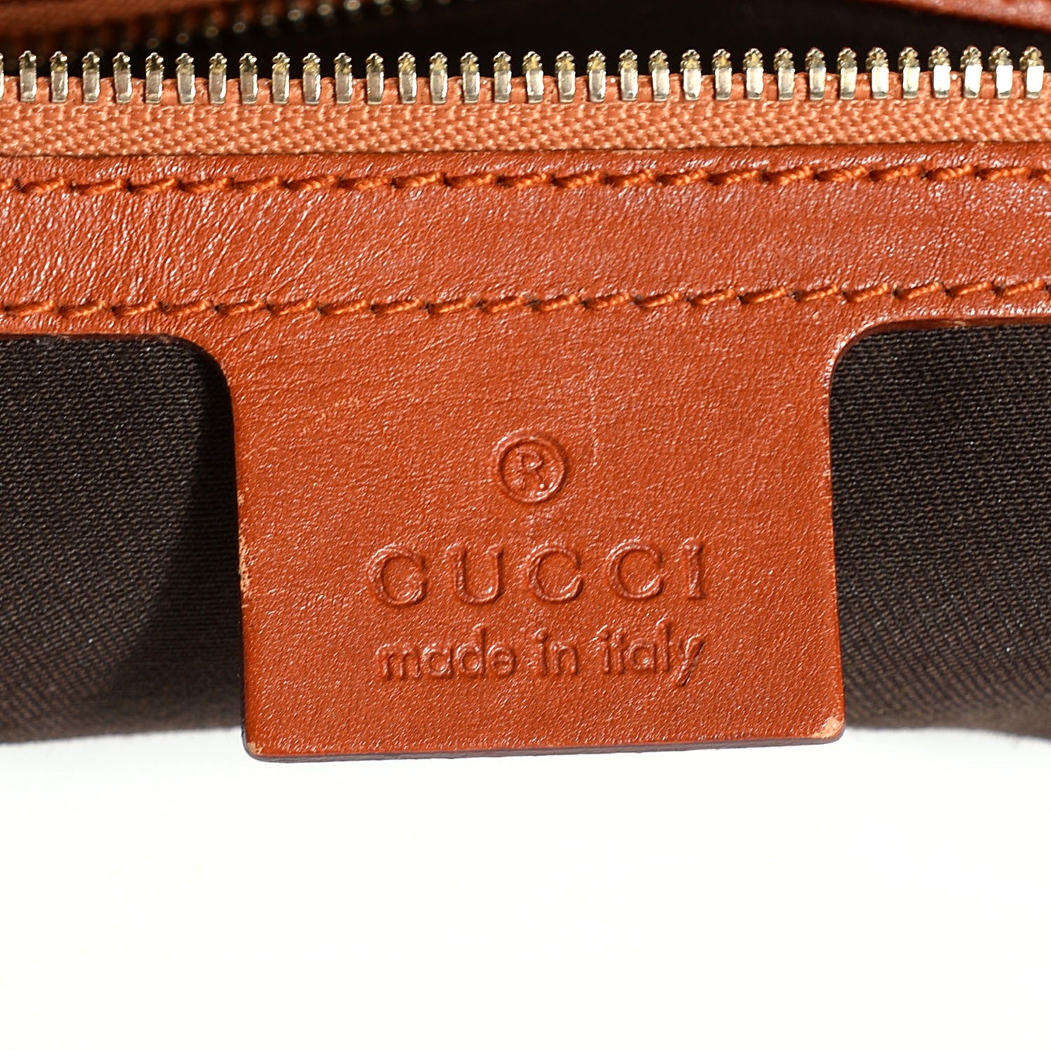 Gucci GGUCCI Calfskin Horsebit Embossed Glam Hobo Tan 6 of 7