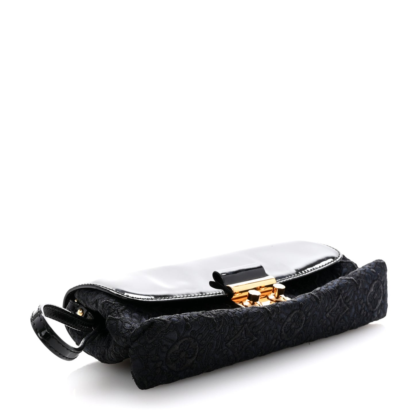 Satin Dentelle Pochette Black